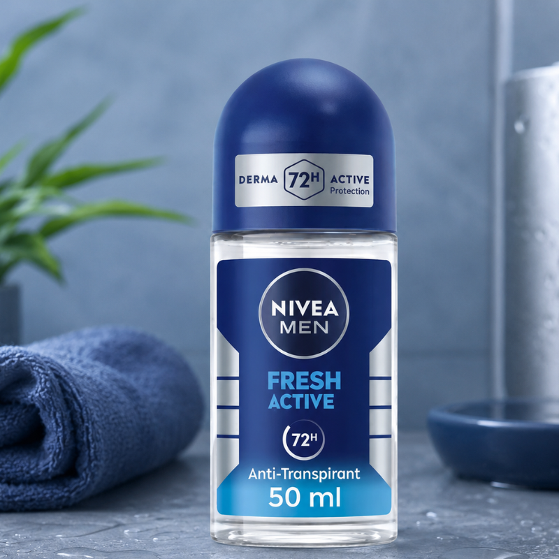 NIVEA MEN Fresh Active Anti-Perspirant Deodorant Roll-On - 50ml