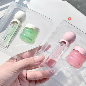 LEE INTO Strawberry Lip Oil & Jelly Lip Mask Set  Fruit Flavour Moisturizing Kit