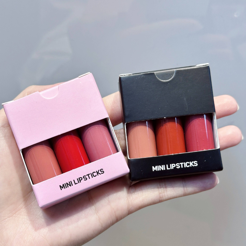 Custom Logo 4 Colors Mini Lipstick Set | Travel Size Lip Kit